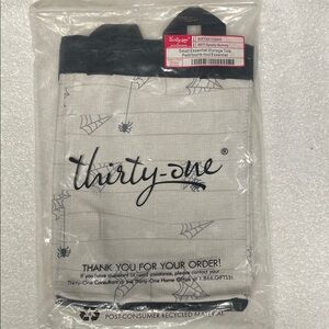 Thirty-One Black and White Spider Design Tote